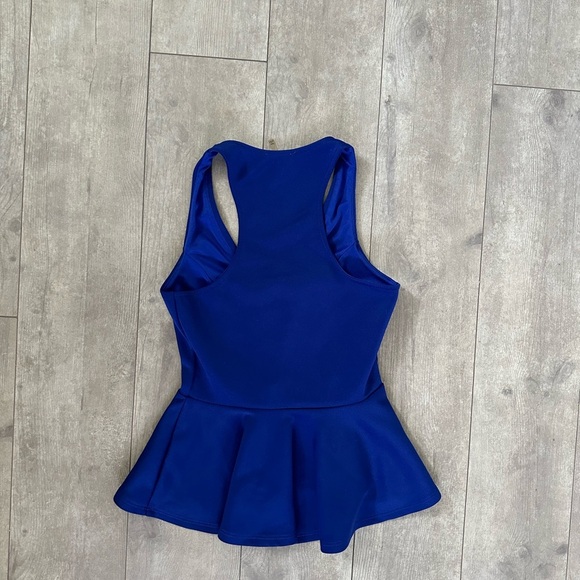 Soprano Women’s Royal Blue Sleeveless Peplum Blouse size small - Picture 4 of 8